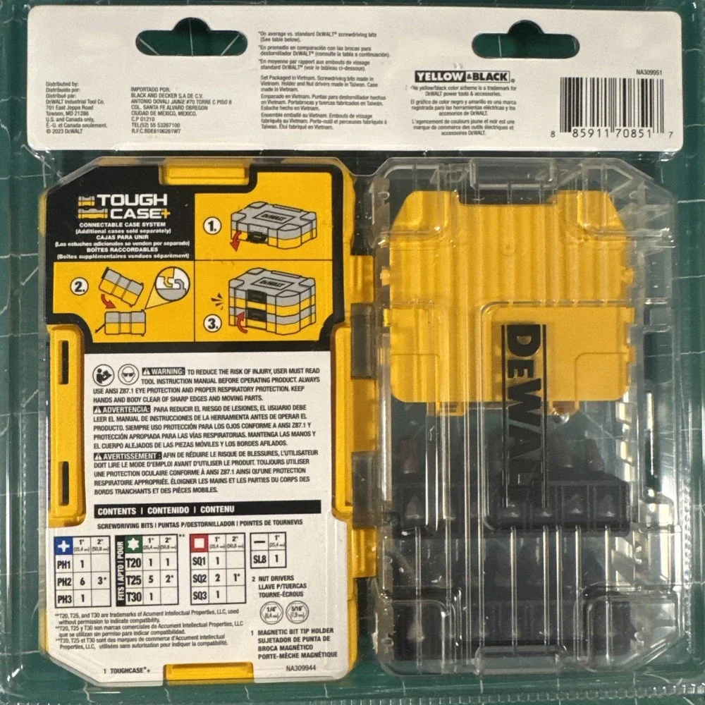 DeWalt Tough Grip Screwdriving Bit Set (30-Piece) w/ Case 40X Tougher New